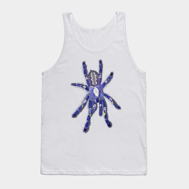 Gooty Sapphire Poecilotheria metallica Tarantula Spider Tank Top by TrapperWeasel